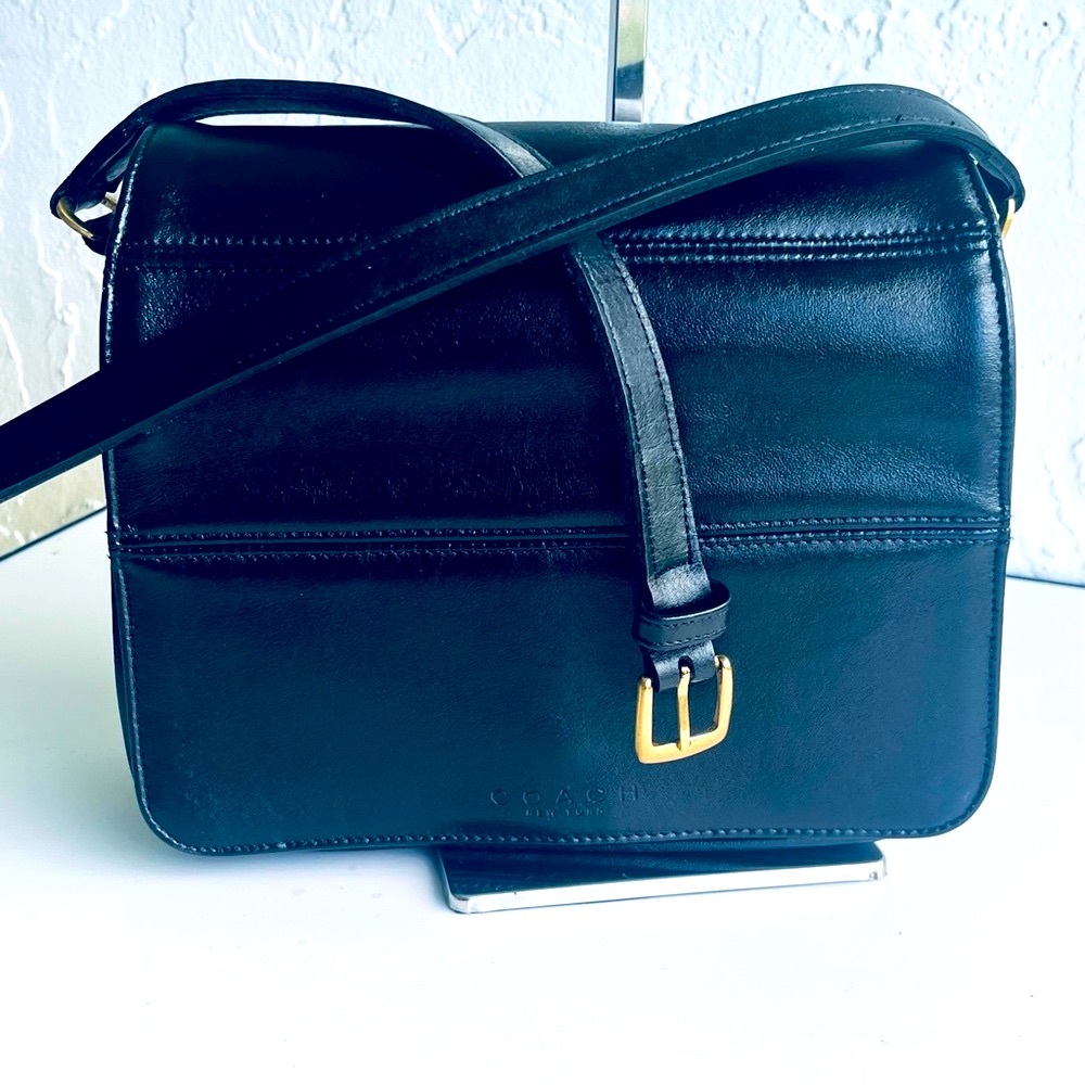 VINTAGE COACH TRIBECA STYLE 9092 BLACK CROSSBODY BAG